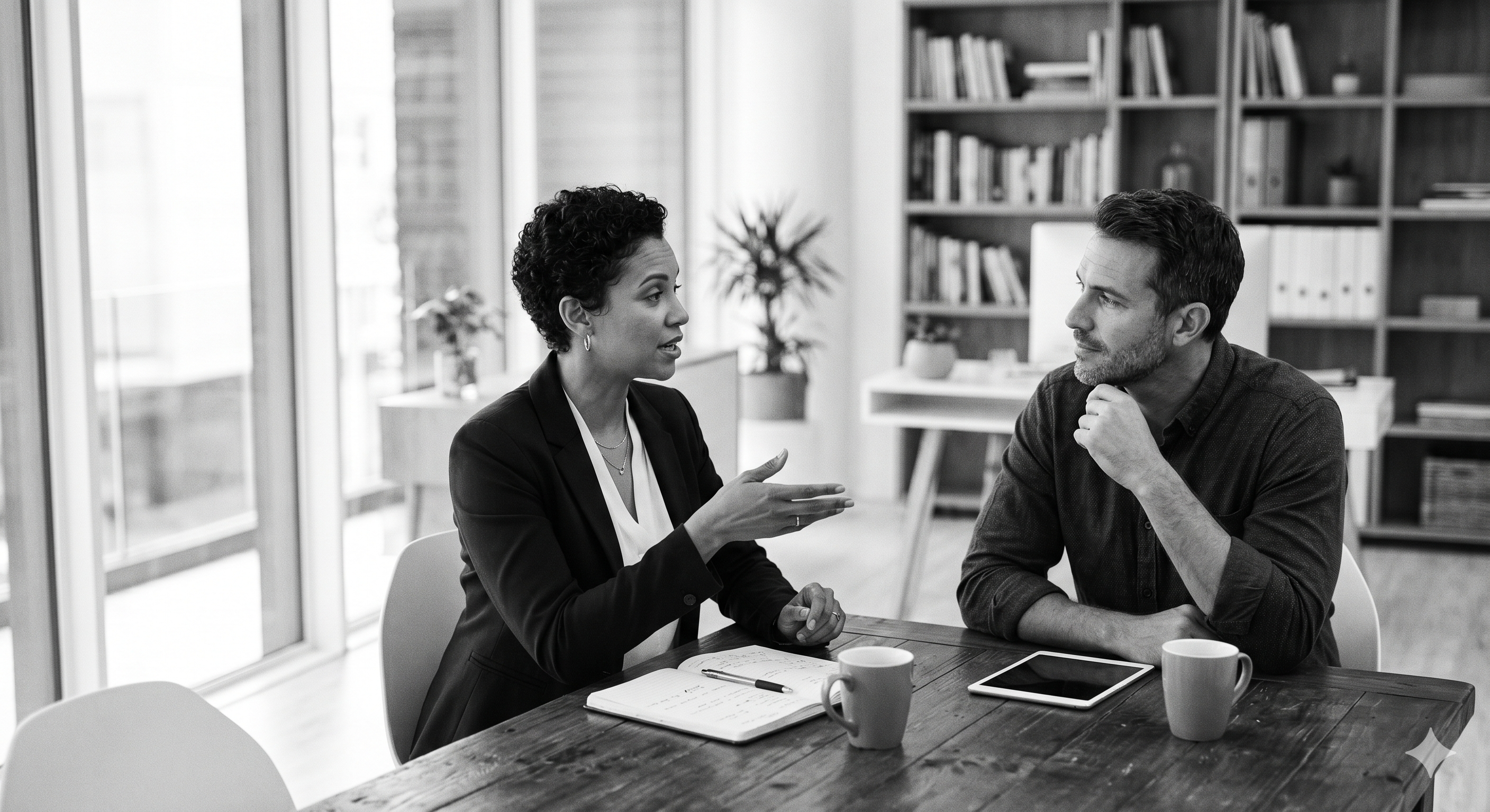 Advisor meeting with client